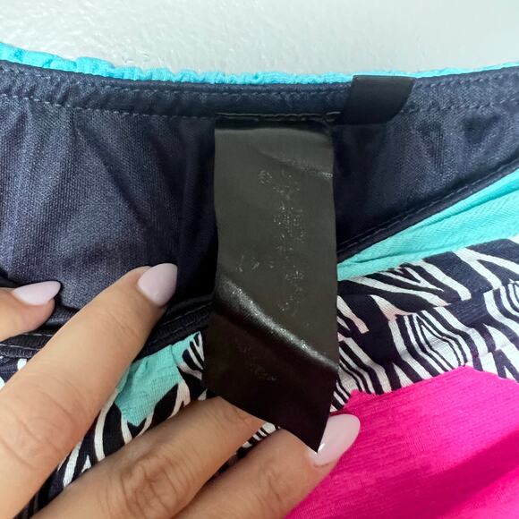 Y2k Chevron Maxi Dress Strapless Tube Top Summer Boho festival beachwear size Lg - Picture 3 of 6